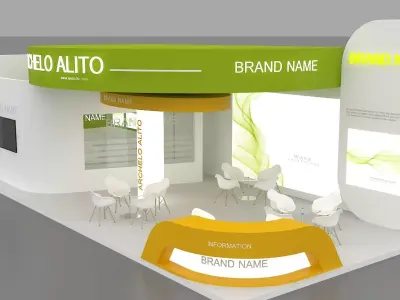 exhibition booth stand 3d model tradeshow 3D model