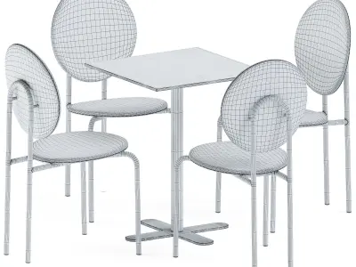 Table Antibes iSi 9062 by iSimar and Michelle Chair by SP01 3D model