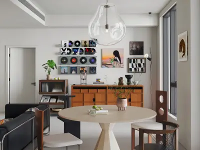 apartment interior scenes     3D model purchase