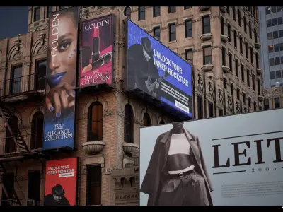 Billboards Pack Vol 03 Low-poly 3D model