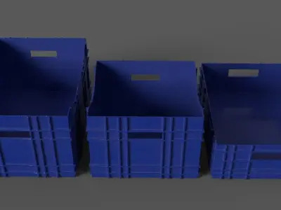 plastic box Low-poly 3D model