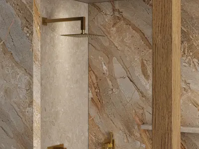 Corner Shower Cabins 14 Low-poly 3D model