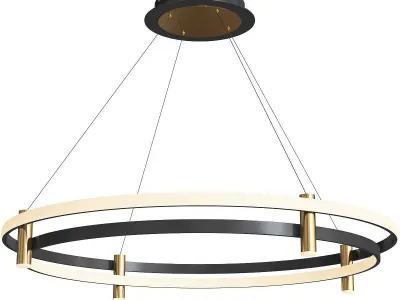 Terret modern pendant light - gold 3D model
