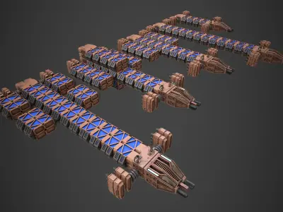 Modular Spaceship Five 3D model