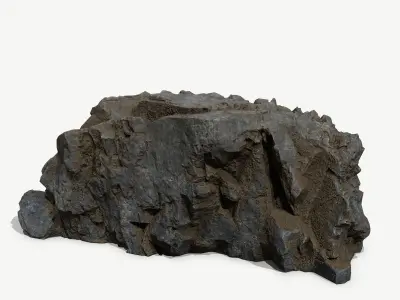 Mountain Low-poly 3D model 2