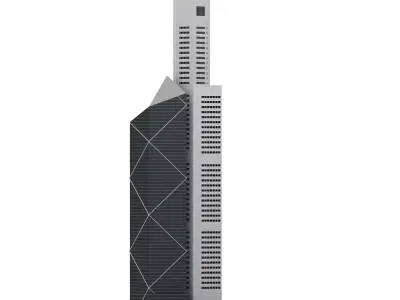 ONE RAFFLE TOWER SINGAPORE Low-poly 3D model