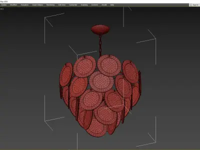 DIVA AQUA CHANDELIER Low-poly 3D model