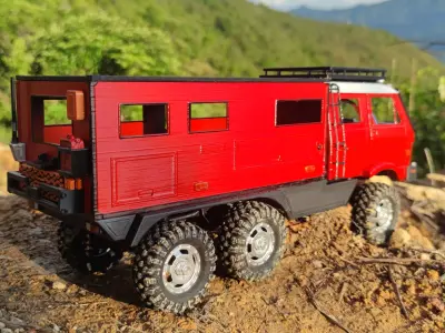 Crawler G90 Expedition Suite - CR18P 6x6 RC rear body attachment 3D print model