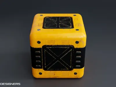 Sci Fi Storage Box Low-poly 3D model