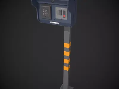 Standing Home Intercom Low-poly 3D model