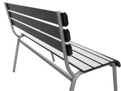 Metal bench 3D model