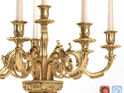 Classic desktop Candlestick BALDI 3D model