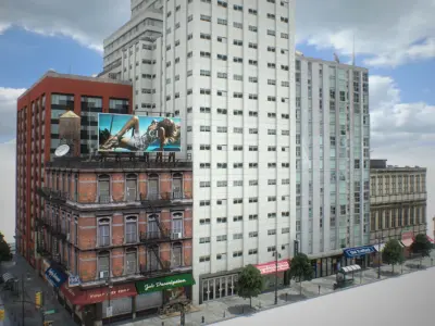 NYC Block Set 6 V2 Low-poly 3D model
