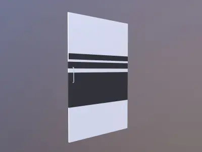 Glass Door Low-poly 3D model