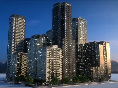 City Block Type B34 3D model