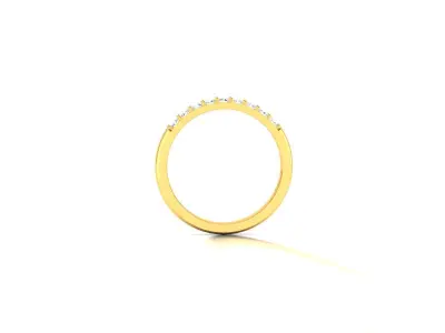 Solitaire Wedding Engagement Ring 3D print model 7