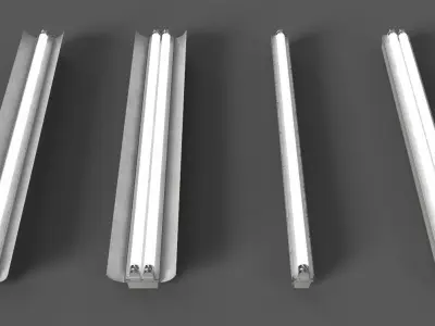 Fluorescent Lights Low-poly 3D model