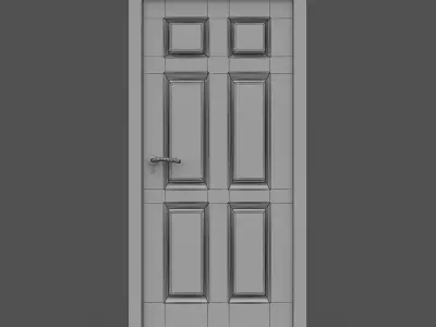 3D Door orange 3D model
