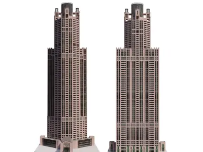 Chicago Building lowpoly Low-poly 3D model