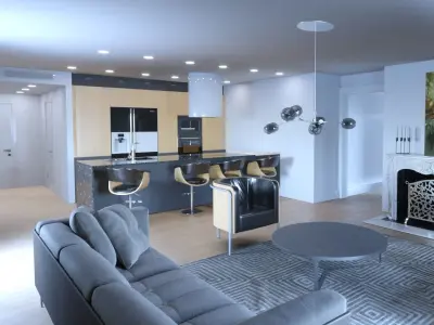 Kitchen modern 3D model