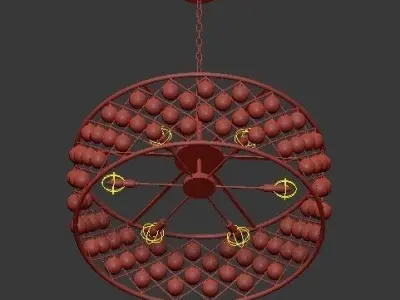 SPENCER HOOP CHANDELIER 2 3D model