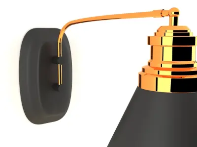 Wall Lamp 3D Model Ready For Render Low-poly 3D model