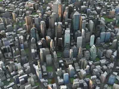City 74 Low-poly 3D model