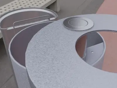 Animated Trash Can Low-Poly Version-1   Low-poly 3D model