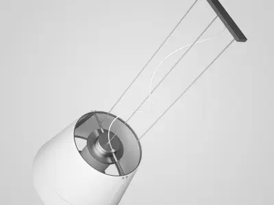 White Hanging Lamp 28 3D model