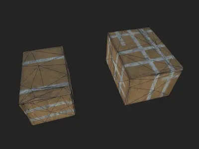 Cardboxes Pack 2 Low-poly 3D model
