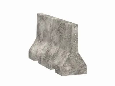 Concrete Barrier V2 3D model