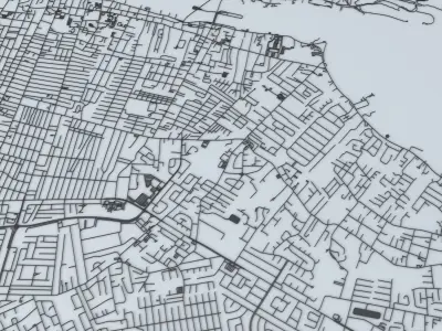 Nassau Road Network and Streets 3D model