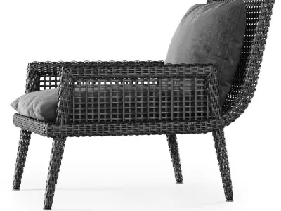 Rattan lounge chair DR51  3D model