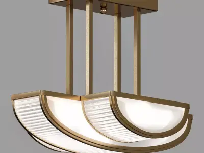 ORLEAN brass ceiling light fixture 3D model