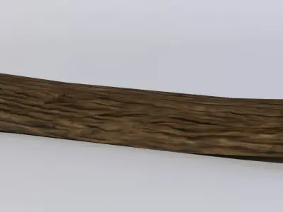 Log plank Low-poly 3D model