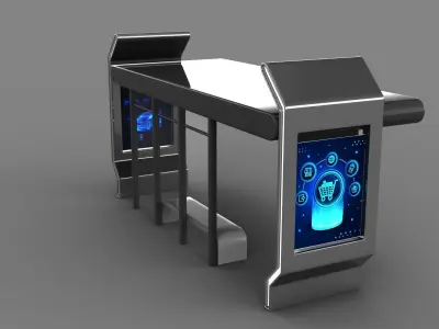 Bus Stop Low-poly 3D model