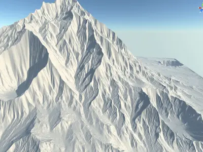 Massive Mountain with Crates 3D model
