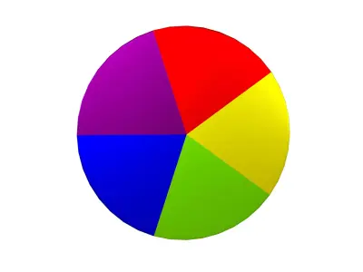 Color Wheel v2 002 Low-poly 3D model