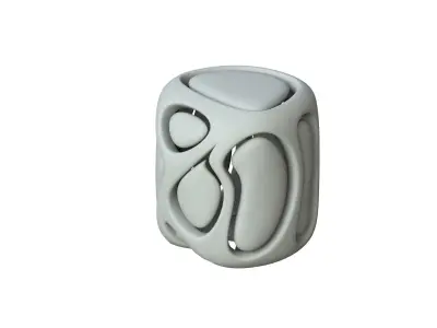 SciFi Cube Object No 67246 Low Poly Shape Low-poly 3D model