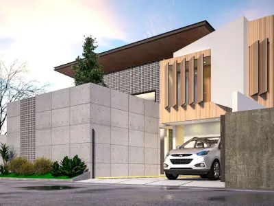 Modern House Exterior and Interior 3D model