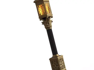 Classic Street Light 0101 Low-poly 3D model