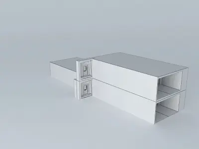 Silent Hill Abandoned corridor Door Segment 3D model