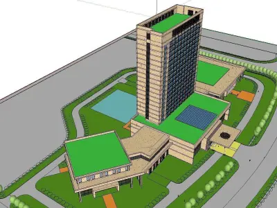 vacation spot-Resort-Fashion Leisure Hotel-0216 3D model