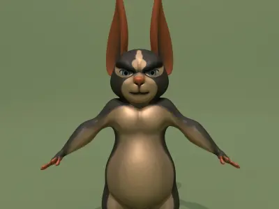 Cartoon Fantasy Squirrel 3D model