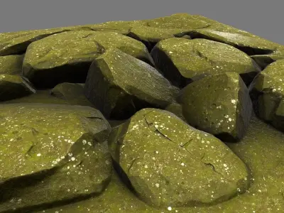 floor rock 1 Low-poly 3D model