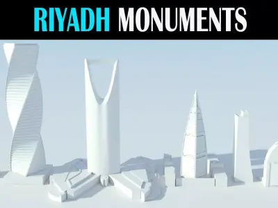 Riyadh Buildings Low-poly 3D model