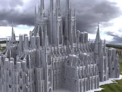 Bloodborne inspired Town Gothic architecture  3D model