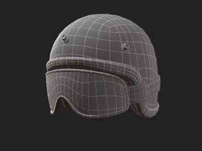 Helmet scifi bike  Low-poly 3D model