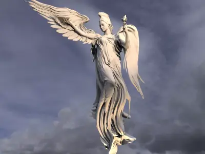 Grand Angel wall sculpture 2 3D model