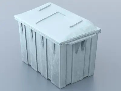 Metal Big Garbage Container 3D model